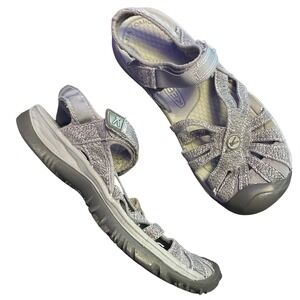 KEEN Women's Gray Whisper Closed Toe Sport Water Sandals Size 6